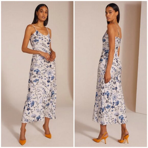 💕FAVORITE DAUGHTER💕 The Favorite Dress ~ Blue White Floral Print Medium M NWT - Picture 6 of 16